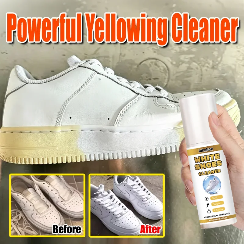 Sneaker Care Whitener - 白い靴のホワイトニングクリーニングスプレー、汚れや黄ばみ除去剤、靴の輝きを維持するための靴ケアソリューション