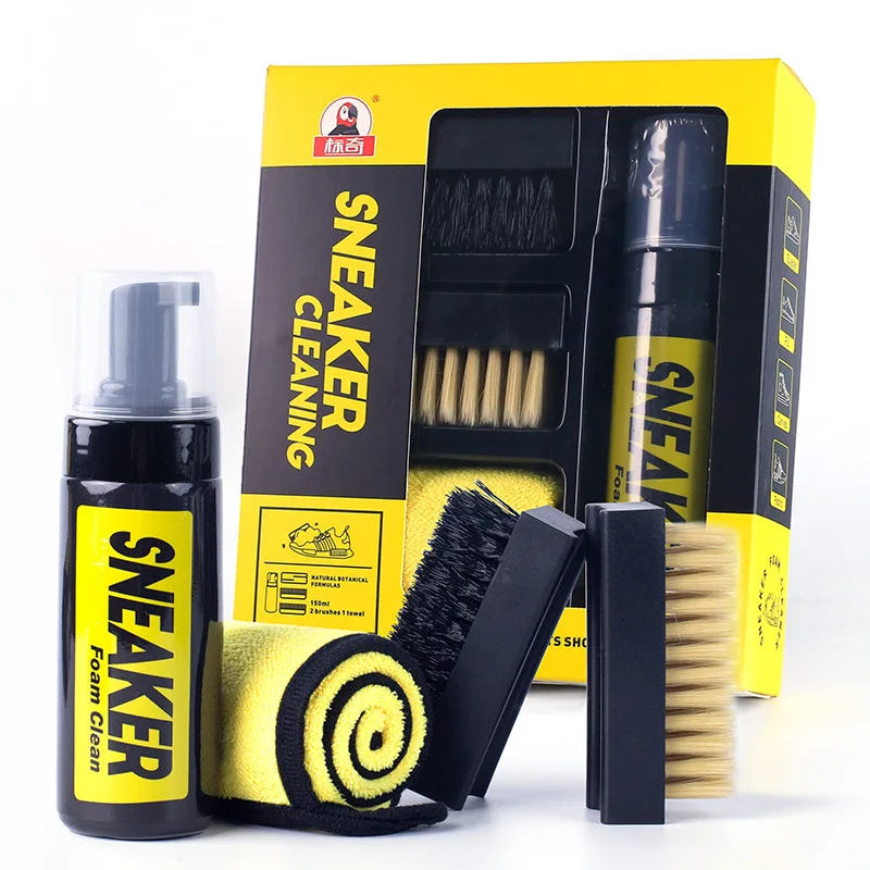 Sneaker Care For Suede - 水なしフォームスニーカークリーナー 150 ミリリットル靴クリーナーフォームドライクリーニングスーツ靴ブラシ靴布白い靴、スエード、ブーツの作業
